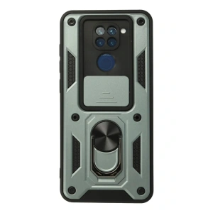 LitaeTrend Xiaomi Redmi Note 9 Kılıf Pars Lens Yüzüklü Silikon - Yeşil