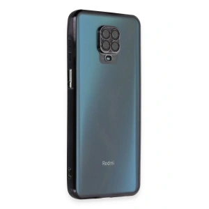 LitaeTrend Xiaomi Redmi Note 9 Pro Kılıf Lensli Silikon - Siyah