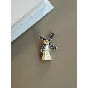 LitaeTrend Yel Değirmeni Broş - Altın