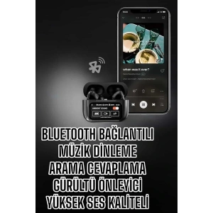 LitaeTrend Yeni Nesil Bluetooth Kulaklık Ekranlı Yüksek Ses Kaliteli Uzun Şarj Süreli