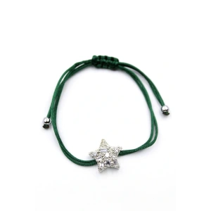 LitaeTrend Yıldız İp Bileklik - Haki Yeşil