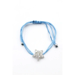 LitaeTrend Yıldız İp Bileklik - Turkuaz