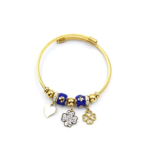 LitaeTrend Yonca Charm Bilezik - Altın