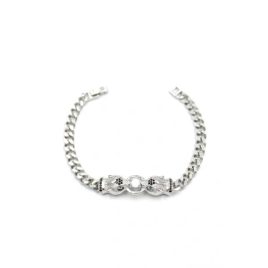 LitaeTrend Zirkon Taşlı Leopar Bileklik - Gümüş