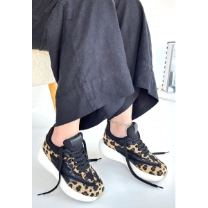 Mark Leopar Süet Bağcıklı Spor Ayakkabı