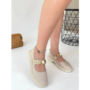 Okira Bej Cilt Oxford Ayakkabı