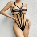 HERŞEYTREND  Fantezi Lastik Body Harness Siyah
