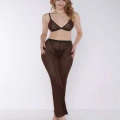 HERŞEYTREND  Siyah Transparan Fantezi Sütyen Pijama Takımı