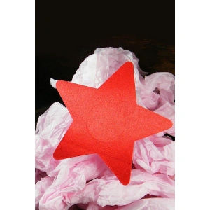 Litae Kırmızı Yıldız Şeklinde Fantezi Göğüs Ucu Kapatıcı