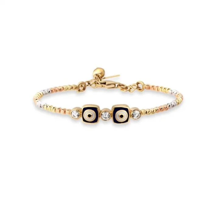 3 Renk Dorikalı 14 Ayar Çocuk Bilekliği