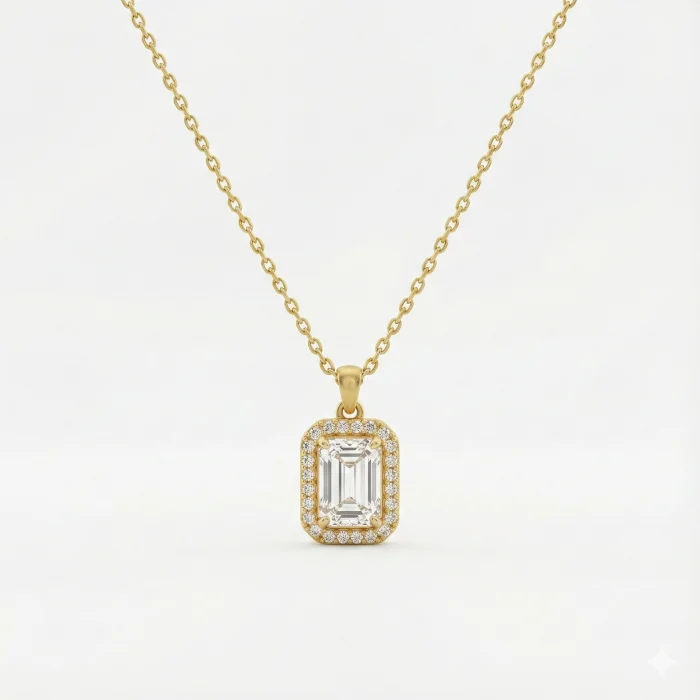 Baget Taşlı 14 Ayar Kolye