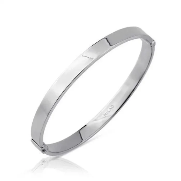 Beyaz Altın Sade Model 14 Ayar Kelepçe