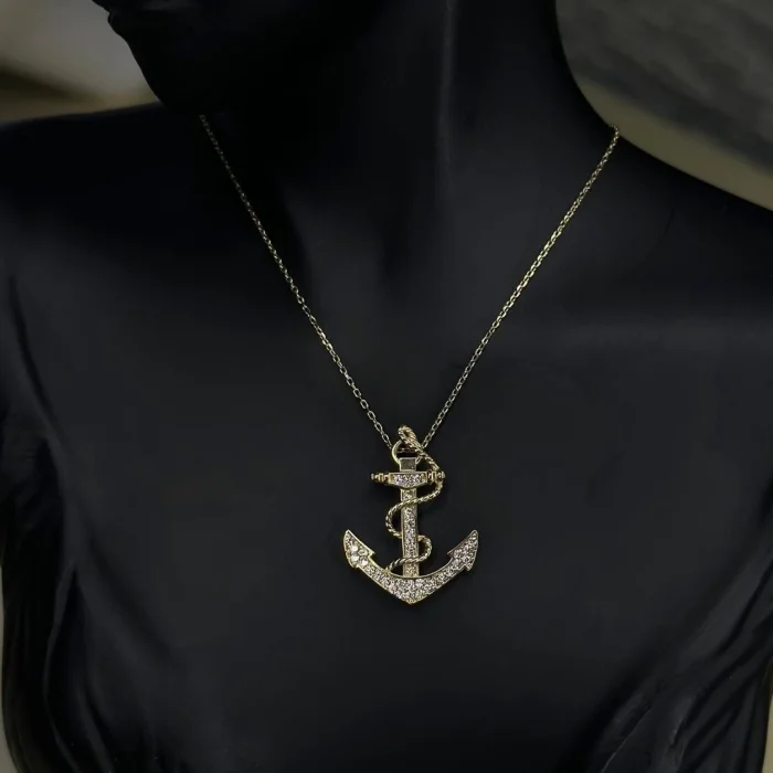 Deniz Çapa 14 Ayar Altın Kolye