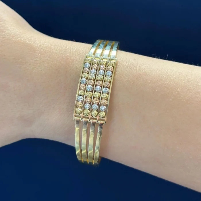 Dorika Kaburga 14 Ayar Altın Kelepçe