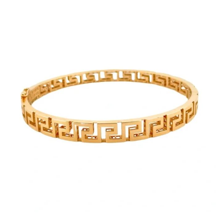 GREK DESENLİ 14 AYAR ALTIN KELEPÇE