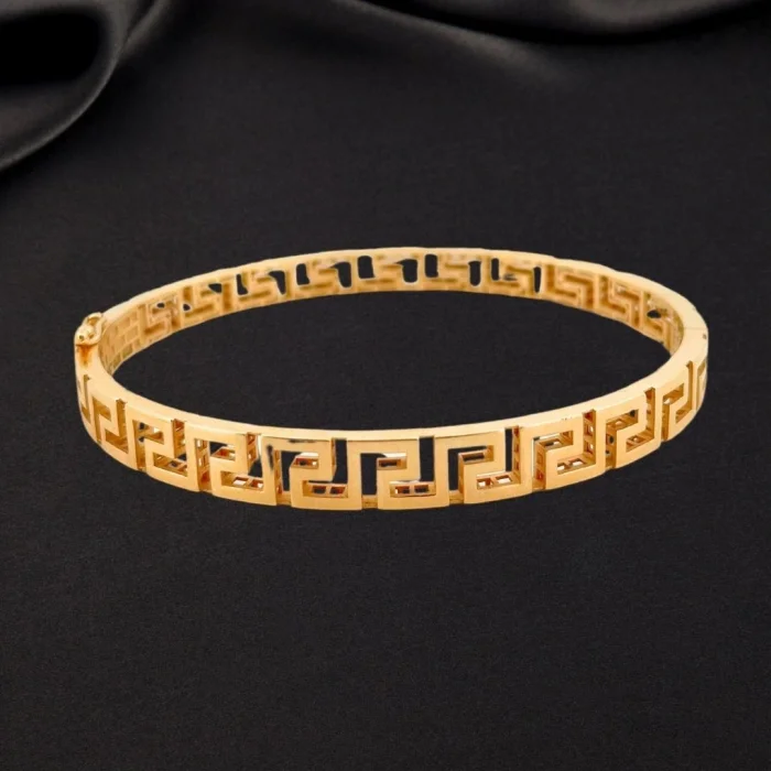 GREK DESENLİ 14 AYAR ALTIN KELEPÇE