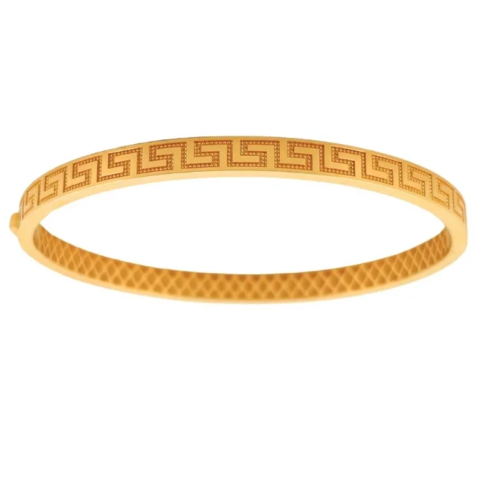 Grek Desenli 22 Ayar Altın Kelepçe