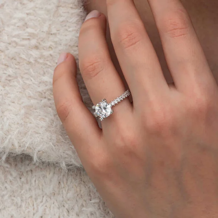 Gümüş Tektaş Tamtur Kadın Yüzük