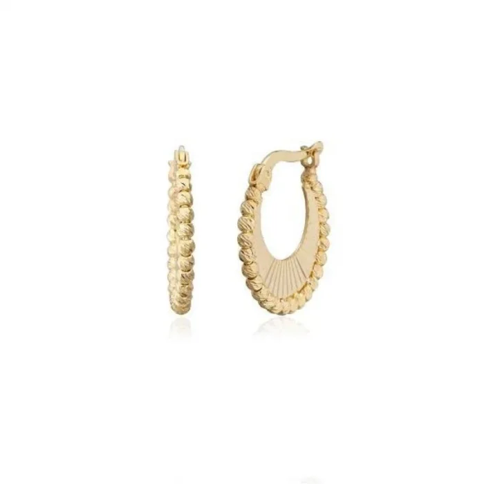 Kalem İşli 14 Ayar Dorika Küpe