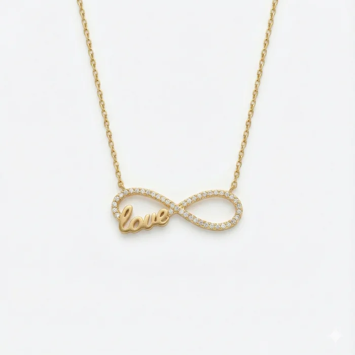 Love Sonsuzluk 14 Ayar Kolye