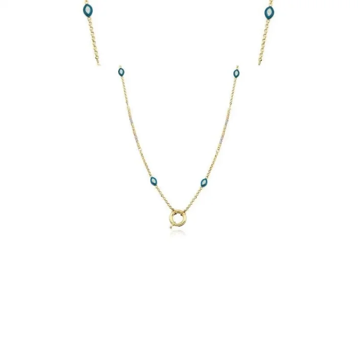 Mineli Dorika Zincir Kolye 14 Ayar