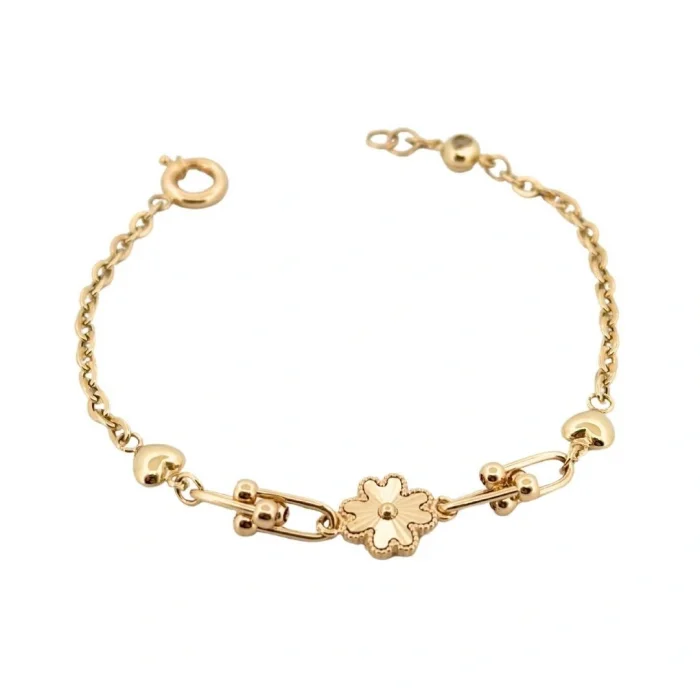 MODERN YONCA MODELİ 14 AYAR ALTIN BİLEKLİK