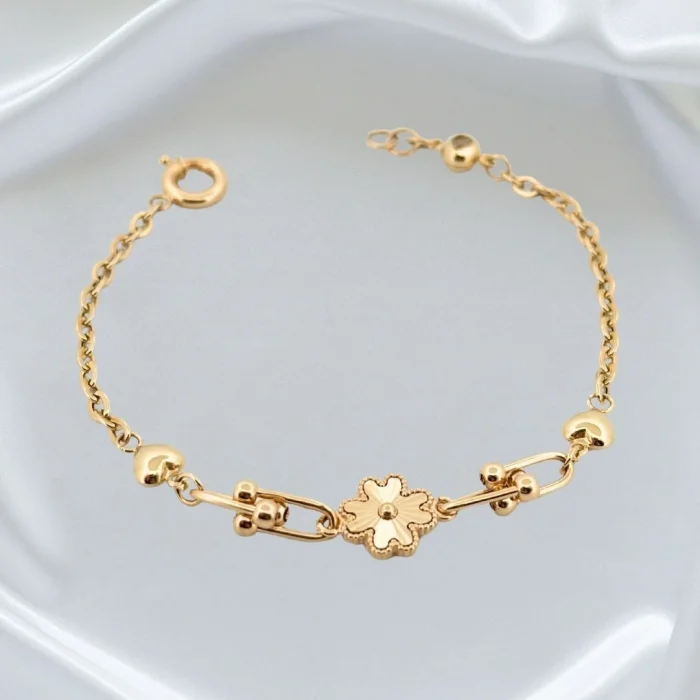 MODERN YONCA MODELİ 14 AYAR ALTIN BİLEKLİK