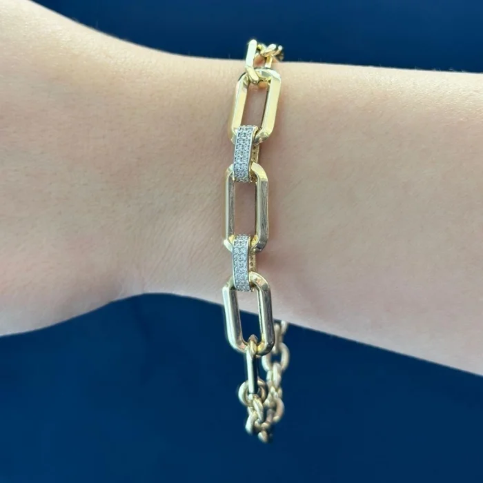 Özel Model Ataç 14 Ayar Altın Bileklik