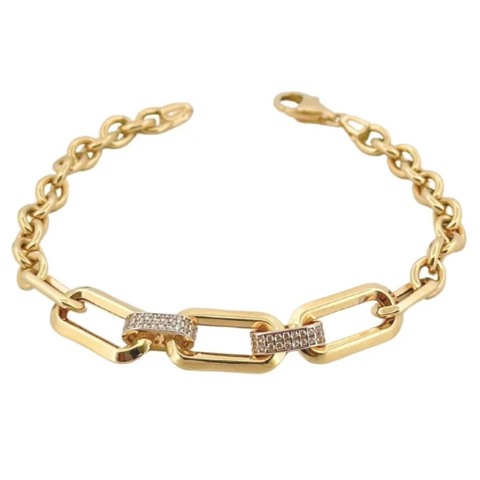 Özel Model Ataç 14 Ayar Altın Bileklik