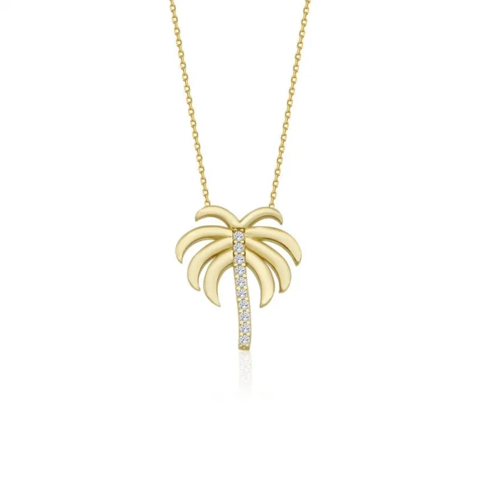 Palmiye Ağacı 14 Ayar Kolye