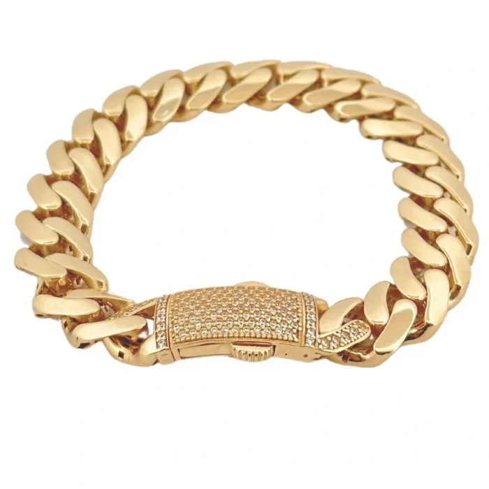 Taşlı Gurmet 14 Ayar Altın Bileklik