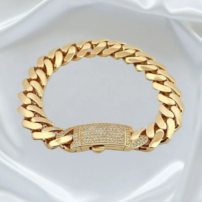 TAŞLI KİLİT DETAYLI GURMET BİLEKLİK