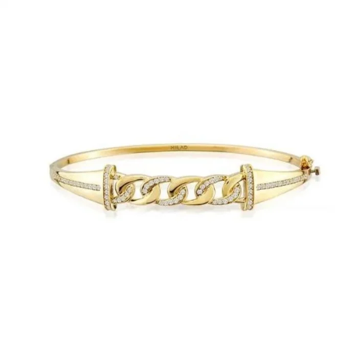 Taşlı Zincir Modeli 14 Ayar Kelepçe