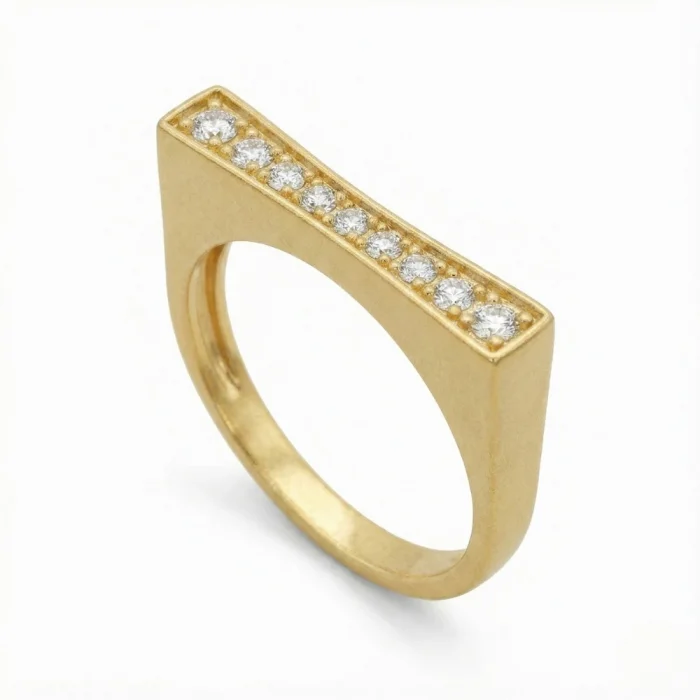 Tek Sıra Tasarım 14 Ayar Yüzük