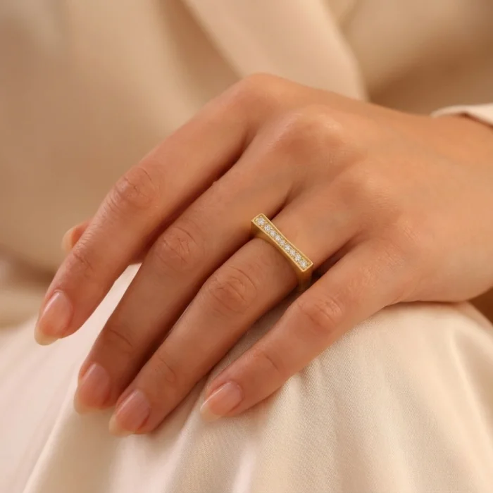 Tek Sıra Tasarım 14 Ayar Yüzük