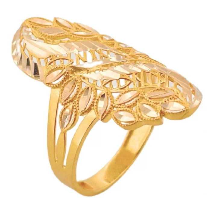 Yaprak Model 14 Ayar Altın Yüzük