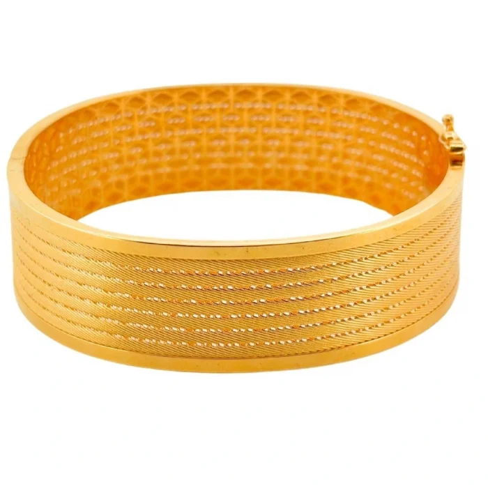 Yeni Tarz Hasır 14 Ayar Altın Kelepçe