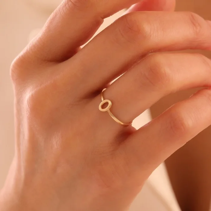 Yuvarlak Minimal 14 Ayar Altın Yüzük