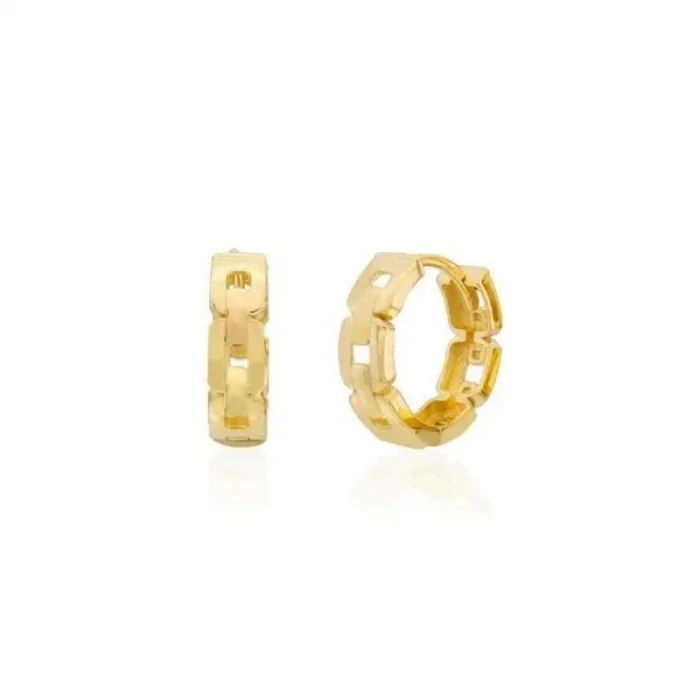 Zincir Modeli Halka 14 Ayar Küpe