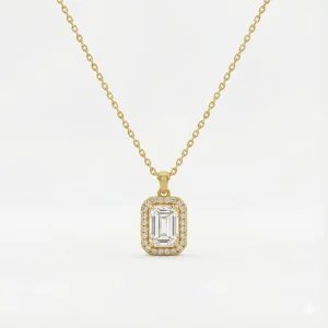 Baget Taşlı 14 Ayar Kolye