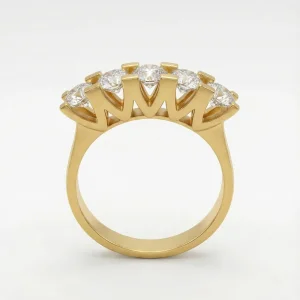 Beş Taş 14 Ayar Yüzük