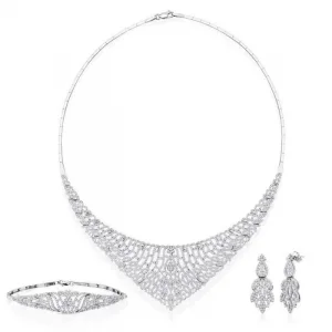 Beyaz Altın 14 Ayar Gelin Seti