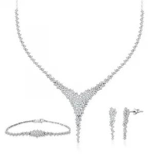 Beyaz Altın Yeni Model 14 Ayar Gelin Seti