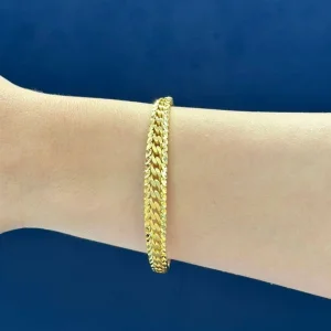 Çift Burma 14 Ayar Altın Kelepçe