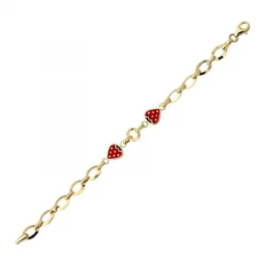 Çilek Modeli 14 Ayar Çocuk Bilekliği