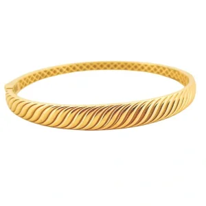 Dalgalı 14 Ayar Altın Kelepçe