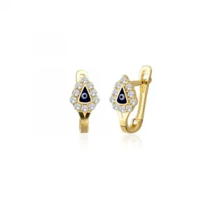 Damla Taşlı 14 Ayar Çocuk Küpesi