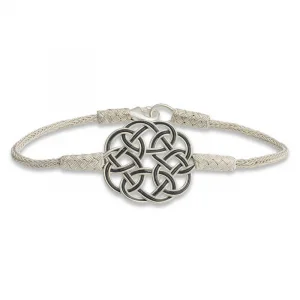 Gümüş Kazaziye Örgü Bileklik