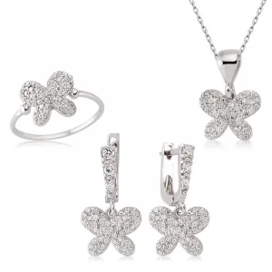 Gümüş Kelebek Bayan Set