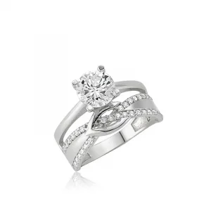 Gümüş Tektaş Düğüm Yüzük